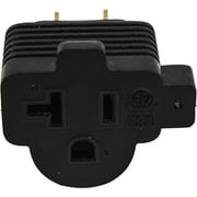 HQRP NEMA 5-15P to 5-15R/5-20R Plug Adapter 15-Amp Household Plug to 20-Amp T-Blade AC Power Converter Cable, ETL Listed