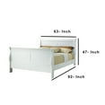 thumbnail image 4 of Acme Furniture Louis Philippe III Sleigh Bed in White, Queen, 4 of 5