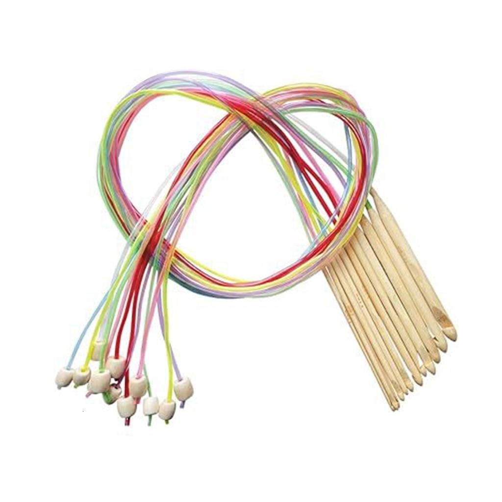 Youthyao 12W00dTunisian Crochet Hook with Cable 11 Long Aluminum Afghan Hook Needle Set