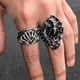 thumbnail image 5 of Dedo Hueso Anillo Retro Personalidad Ciempiés Pie Anillo Exquisito Anillo Abierto Moda Hombres y Mujeres Joyería de la Mano Abierto Anillo Ajustable, 5 of 8