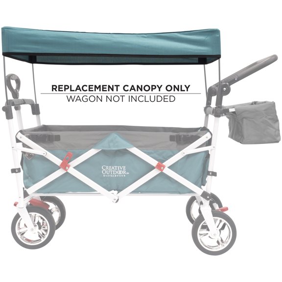 Creative Outdoor Distributor Replacement Canopy for Push Pull Folding Wagon- Teal