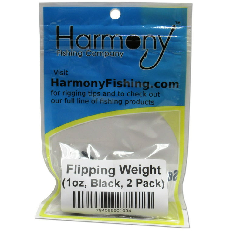 Harmony Fishing - Tungsten Flipping Weights Select Size/Qty for Bass  Fishing Includes Weight Pegs 1-1/2oz 2 Pack