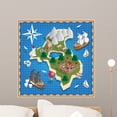 thumbnail image 1 of Isometric Island Pirate Map Wall Mural Wallmonkeys Peel and Stick Decals for Boys (24 in H x 24 in W) WM502805, 1 of 4