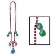 12 Pack Beistle Luau Party Bead Necklaces with Flip Flop Medallions