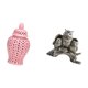 thumbnail image 5 of Jarrón De Porcelana Con Tapa, Adorno Floral Y Figura De Búho. Escultura De Mesa Para Sala De Estar, Oficina, Armario O Decoración De Fiestas., 5 of 8