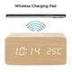 thumbnail image 2 of Wooden Digital Alarm Clock (bamboo) With Wireless Charging, Adjustable Brightness Dimmer And Alarm Volume, 2 of 3