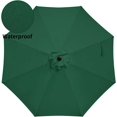 thumbnail image 3 of Simple Deluxe 9Ft Outdoor Market Table Patio Umbrella With Button Tilt Crank And 8 Sturdy Ribs For Garden Deck Lawn Backyard & Pool Green, 3 of 4