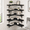 Black, variant on 5-Tier L-Shaped Floating Corner Shelves, Wall Mounted Paulownia Wood Shelf with Metal Brackets for Bedroom, Bathroom, Kitchen