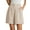 03 Light Khaki, variant on Airmenty Womens Shorts High Waist Shorts for women Zippered Wide Leg Shorts with Pockets
