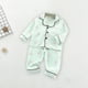 thumbnail image 2 of Odeerbi 1-5 Años Boys Girls Verano Pijamas de Algodón de Manga Larga Con Solapa Con Muescas Camisa Pantalones Set Soft Floral Sleepwear Pijama Set, 2 of 5