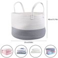 thumbnail image 2 of Cesta colgante tejida plegable para el hogar, cesta de almacenamiento para niños, decoración del hogar, color blanco +, 2 of 5