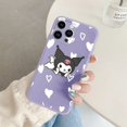 thumbnail image 1 of Cartoon Phone Case for For Apple iphone 15 Pro Max 15 Plus Girls Anti-drop Cinnamoroll Kuromi Hello Kitty Silicone Siling Cover ZR, 1 of 7