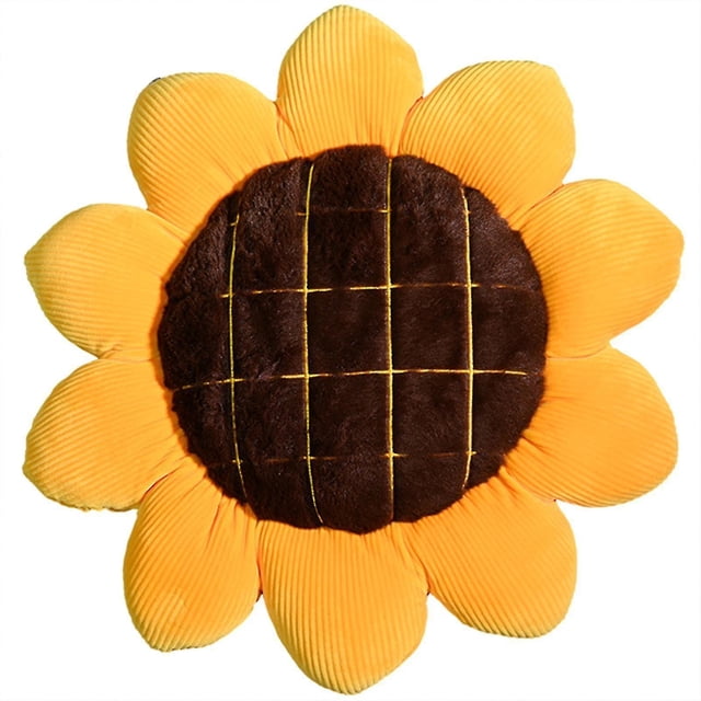 Almohada de girasol creativa, cojín de flores versátil súper suave para sala de estar, dormitorio, decoración del hogar Hy