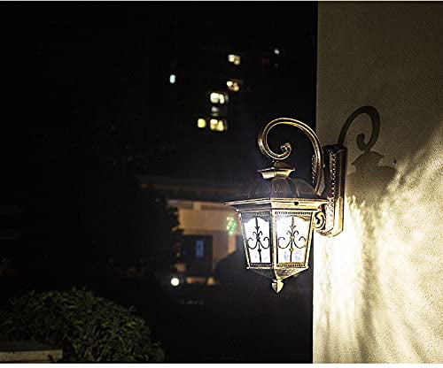 Kiven Classical Outdoor/Indoor Plug in Wall Mount Sconce Metal with Clear Glass Downward Hanging Traditional Exterior Light