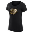 thumbnail image 2 of Women's G-III 4Her by Carl Banks  Black Pittsburgh Penguins Super-Slim Fit Lightweight Heart T-Shirt, 2 of 3