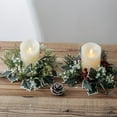 thumbnail image 5 of Hmgxay Candle Rings Wreath, Decorative Candle Holders with Artificial Greenery, Tabletop Candle Centerpiece for Festivals and Weddings, Colorful Candle Display for Home and Events, 5 of 6