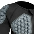 thumbnail image 5 of Youth Kid's Padded Compression Shirt Rib Chest Protector Pad Shirt Paintball Football Training Sports Protective Gear (All Black,YL), 5 of 6