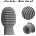 thumbnail image 4 of Queilt 4 Pieces Drum Mute Drum Dampener Silicone Drumstick Silent Practice Tips Percussion Accessory Mute Replacement Musical Instruments Accessory (Grey,Grid), 4 of 5