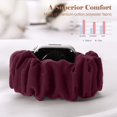 thumbnail image 2 of Negro/rojo vino - Paquete de 2 correas compatibles con correas de Apple Watch de 38 mm, 40 mm y 41 mm, bandas elásticas ajustables para el cabello para iWatch Series 8 7 6 5 4 3 2 1 SE Ultra,, 2 of 5