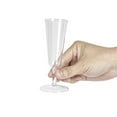 thumbnail image 6 of Restaurantware-2 Ounce Plastic Champagne Glasses, 100 Disposable Disposable Champagne Glasses - Recyclable, Crack Reistant, Clear Plastic Small Mimosa Glasses, For Parties or Weddings,, 6 of 11