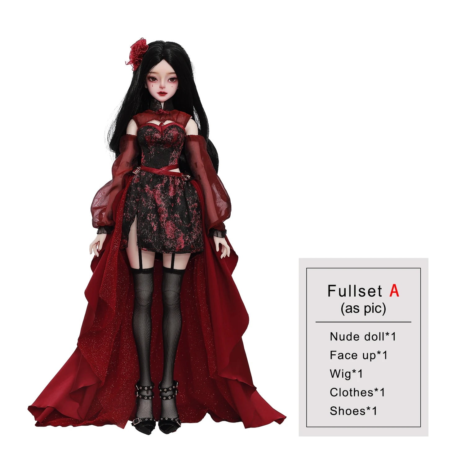 1/4 BJD Cleo A - Official Gothic Oiran Alluring Japanese Courtesan