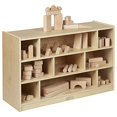 thumbnail image 2 of ECR4Kids Armoire de Rangement pour Blocs de Classe Scolaire en Bouleau à 9 Compartiments avec Roulettes, Naturel, 91,44 cm L, 2 of 11