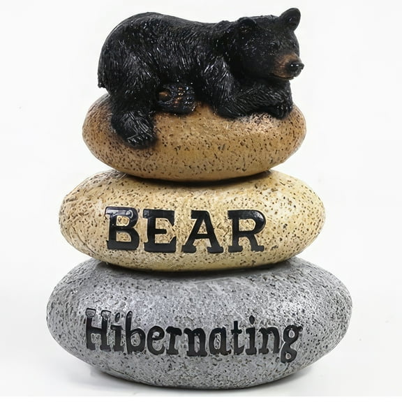 FC Design 7"H Bear Rests on Pile of Stones Figurine Statue Sculpture Ornament Decoration Home/Room Decor and Unique Gift Ideas for Housewarming, Holidays and Birthdays