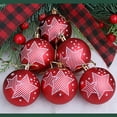 thumbnail image 7 of AYktou 6 Pcs Christmas Tree Balls Ornaments, Shatterproof Christmas Balls Ornaments Set Leaves Pentagram Exquisite Painted Pendant Hanging Balls for Home Gathering Birthday Party Holiday Decor, 7 of 7