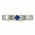 thumbnail image 5 of Edward Mirell Titanium Brushed Sapphire 4mm Band, 5 of 7