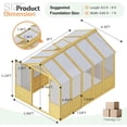 thumbnail image 3 of Jocisland 6.15x8 Ft Wooden Greenhouse with Lockable Door, Walk-in Cedar Structure, Adjustable Roof Vents, Polycarbonate Panels for Outdoor, Garden, Backyard, 3 of 9