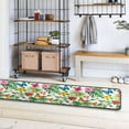 thumbnail image 4 of Dreamtimes Tropical Leaves Flowers Hallway Runner Rug 2'x6' Kitchen Rug with Rubber Backing Colorful Butterfly Floral Non Slip Entryway Rug Runner Soft Area Rug for Hallway Bedroom Kitchen, 4 of 6