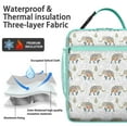 thumbnail image 2 of Elephant Insulated Lunch Bag Box Teen Reusable Lunch Bag Lightweight Cooler Tote Bag Work Beach, 2 of 6