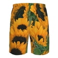 thumbnail image 6 of Kdxio Sunflowers 7 Pattern Mens Casual Shorts - Drawstring Summer Beach Sports Shorts for Men, 6 of 9