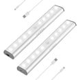 thumbnail image 1 of Stick-on Anywhere Portable Little Light Wireless LED Under Cabinet Lights 10-LED Sensor de movimiento Activado Night Light Construir en batería recargable Magnetic Tap Lights para clóset, gabinete (S Namotu XMWJ191, 1 of 7