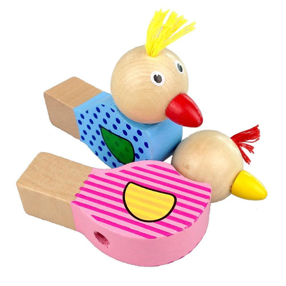 Children Kid Wooden Whistle Musical Instrument Bird Design Music Toy