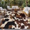 thumbnail image 2 of Cow Patterned Outdoor Rug 3x5 Ft - Reversible Patio Rug Outdoor Camping Rugs, Vintage Farmhouse Abstract Country Western Indoor Outdoor Area Rugs, Non-Slip Outdoor Carpet Runner for Deck/Porch, 2 of 8