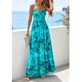 thumbnail image 3 of PRETTYGARDEN Women's Floral Maxi Dress Summer Outfits Spaghetti Strap Flowy Long Sundress Beach Vacation Boho Dresses, 3 of 10