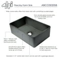 thumbnail image 5 of ALFI brand ABCO3020SB Concrete Color 30 inch Reversible Single Fireclay Farmhouse Kitchen Sink, 5 of 13