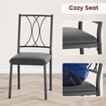 thumbnail image 3 of Ourlova 5 Pcs Dining Table Set for 4 With 4 Upholstered Chairs and Wood Table Top Gray, 3 of 8