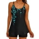thumbnail image 1 of Tankini de moda para mujer, sin mangas, estampado, bikini, traje de baño push-up, acolchado, blusa, transparente, fruncido, conjuntos de falda, traje de baño de dos piezas para mujer, trajes de baño t, 1 of 6