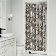 thumbnail image 2 of Floral Shower Curtain Watercolor Botanical Bathroom Decor Rustic Flower Design Fabric Bath Curtain for Tub Country Style Home Accessories with Hooks，36x72in(90x180cm), 2 of 5