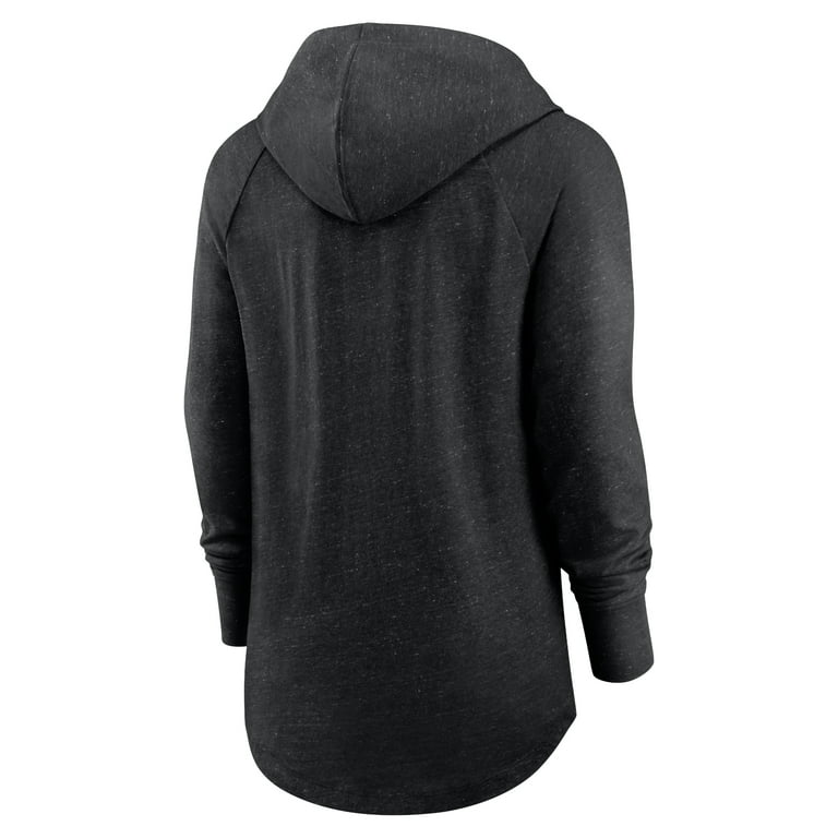 売れ筋商品|||ナイキ カットソー トップス レディース Women's Black Las Vegas Raiders Minimal Statement Raglan Funnel Neck Pullover Hoodie Black Women's Nike Black Las Vegas Raiders Minimal Statement