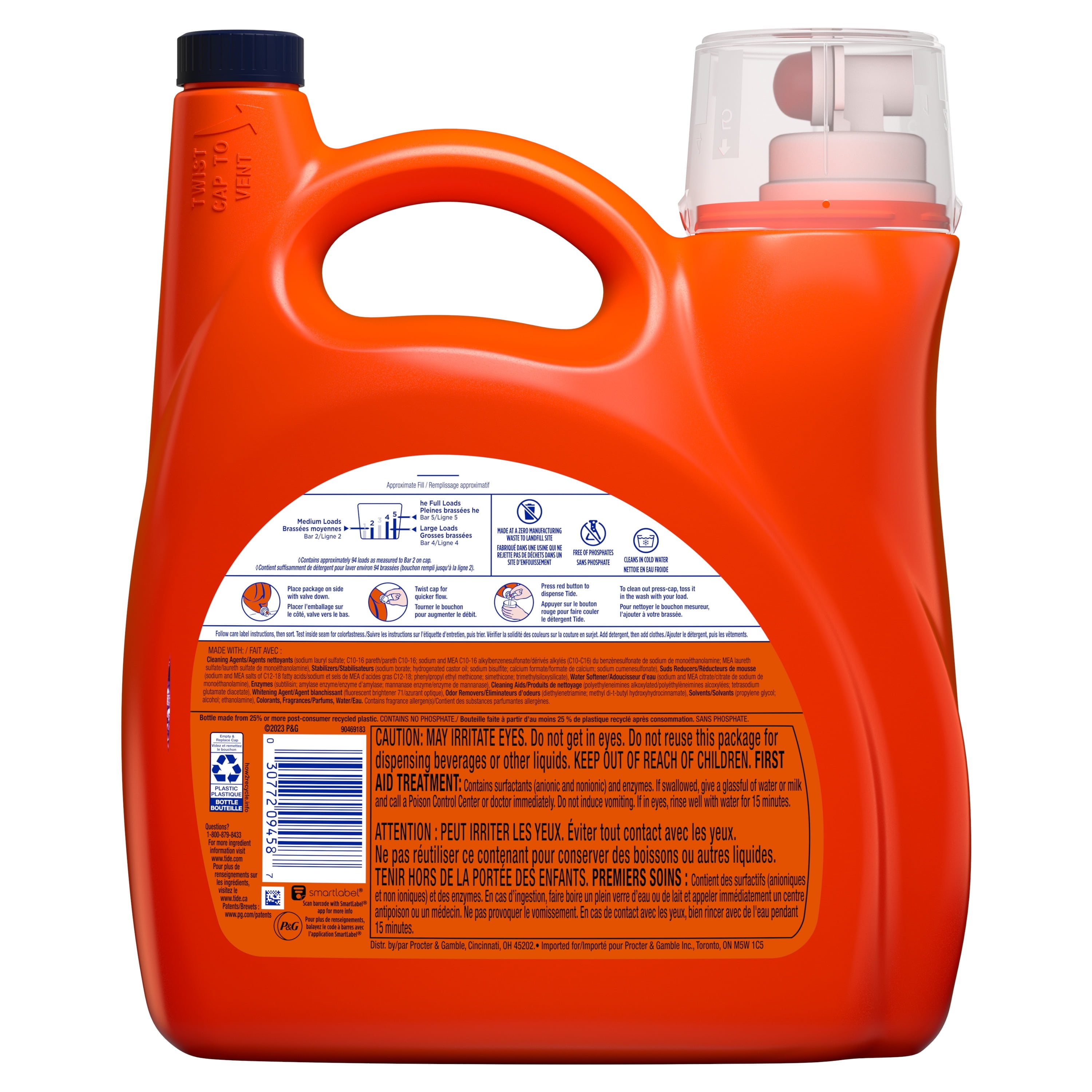 Tide Plus Febreze Spring & Renewal Liquid Laundry Detergent, 146 fl oz