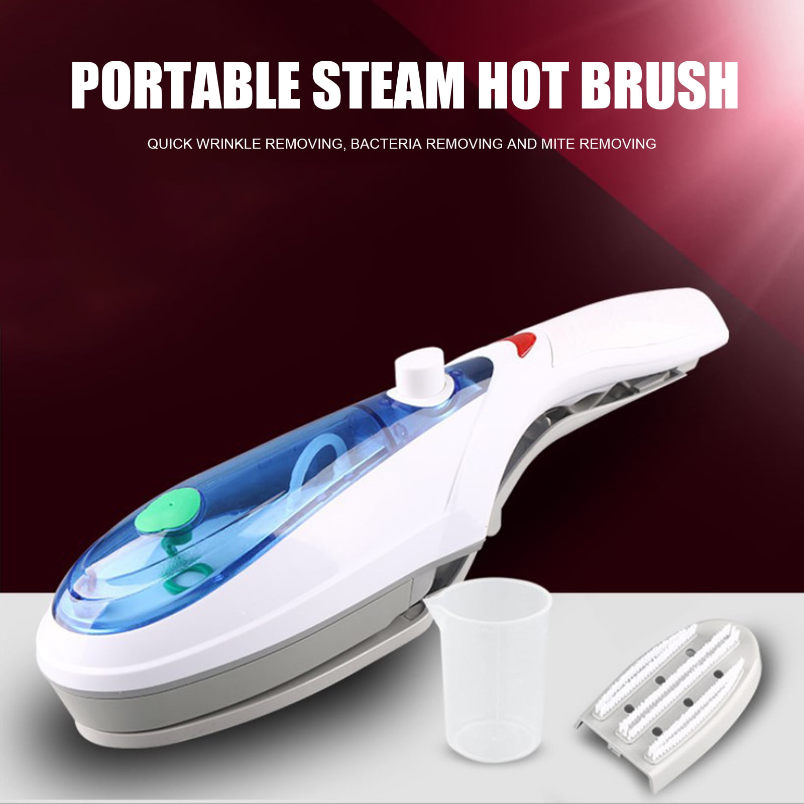 Garment Steamer,1500W Household Steam Iron Portable Handheld Electric Garment Clothes Fabric Steamer for Home Travel UK Plug 220V Blue 