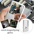 thumbnail image 2 of Credit Card Led Magnifier loupe with light Leather-Case magnifying glass Utility N1Z8, 2 of 5