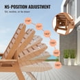 thumbnail image 3 of VEVOR Chaise Longue d'Extérieur, Banc Inclinable Réglable à 6 Positions, Brun, 3 of 9