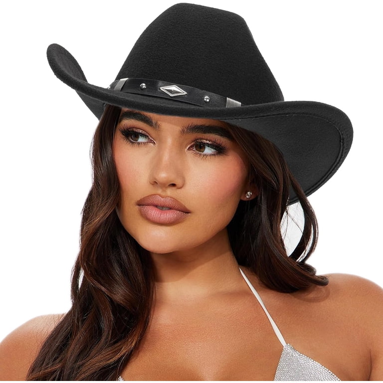 6359 Western Outback Felt Cowboy Hat For Women Cowgirls Fedora Gus Western Outback Felt Cowboy Hat for Women Cowgirls Fedora  main image 4