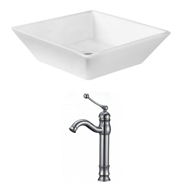 Imaginations Américaines 15.75-po. W Vessel Ensemble Blanc