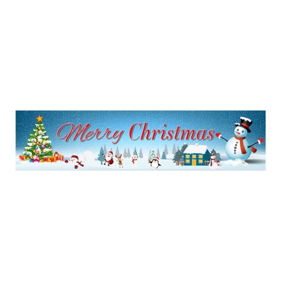 Vikakiooze 2023 Merry Christmas Banner Decorations Plaid Banner For Indoor Outdoor Front Door Wall Christmas Decoration Christmas Decorations