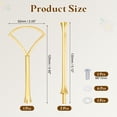 thumbnail image 2 of Uxcell 1 Set Cake Stand Hardware Kit, 3 Tier Cupcake Stand Fittings Zinc Alloy Tray Holder, Fruit Dessert Serving Trays Support Rod for DIY Making Wedding Party Decoration, Gold, 2 of 6